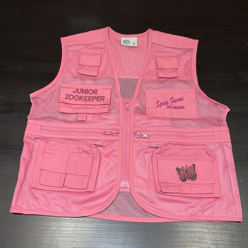 The Wild Wild Vest Girls Jr Zookeeper‎ Pink Vest Cosplay Halloween Costume READ